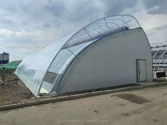 Ηλιακό θερμοκήπιο 50-120m μήκος με διπλή αψίδα γαλβανισμένη δομή χάλυβα