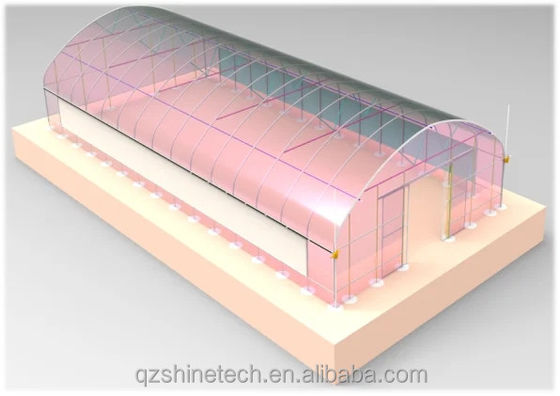 Φωτογραφική κάλυψη 50x8m Γεωργικό θερμοκήπιο με σήραγγα μονοδιάστατου τύπου με ύψος 3,5-5m